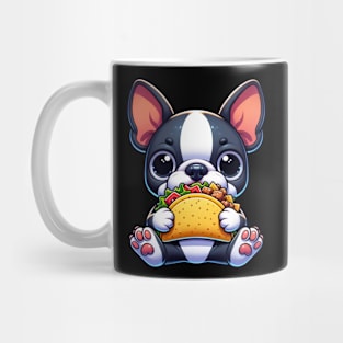 Boston Terrier Eating Taco Mug